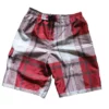 Burnside Junior Plaid Board Shorts (Red)
