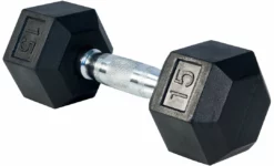 York 15 Lb Rubber Hex Dumbells