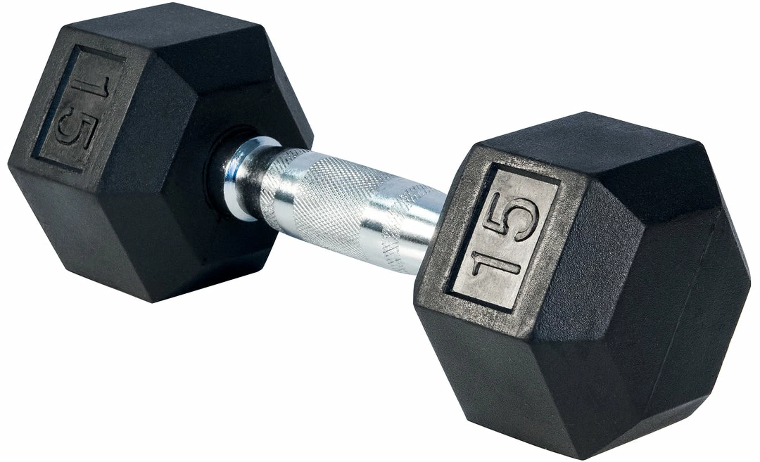 York 15 Lb Rubber Hex Dumbells