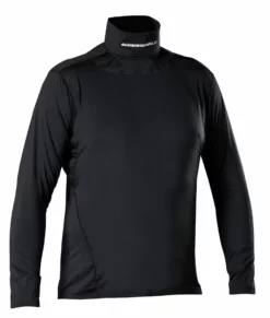 Winnwell Senior Long Sleeve Base Layer Shirt With BNQ Approved Built In Neck Guard Hockey
