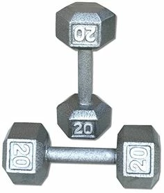 York 20 Lb Hex Dumbells