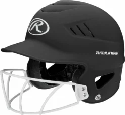 Rawlings Coolflo RCFHLFG Batting Helmet With Softball Cage Baseball